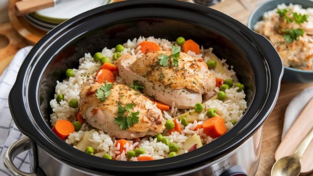 Chicken and Rice Crockpot Dish
