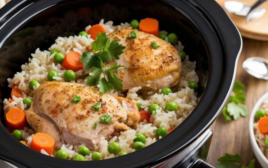 Chicken and Rice Crockpot Dish